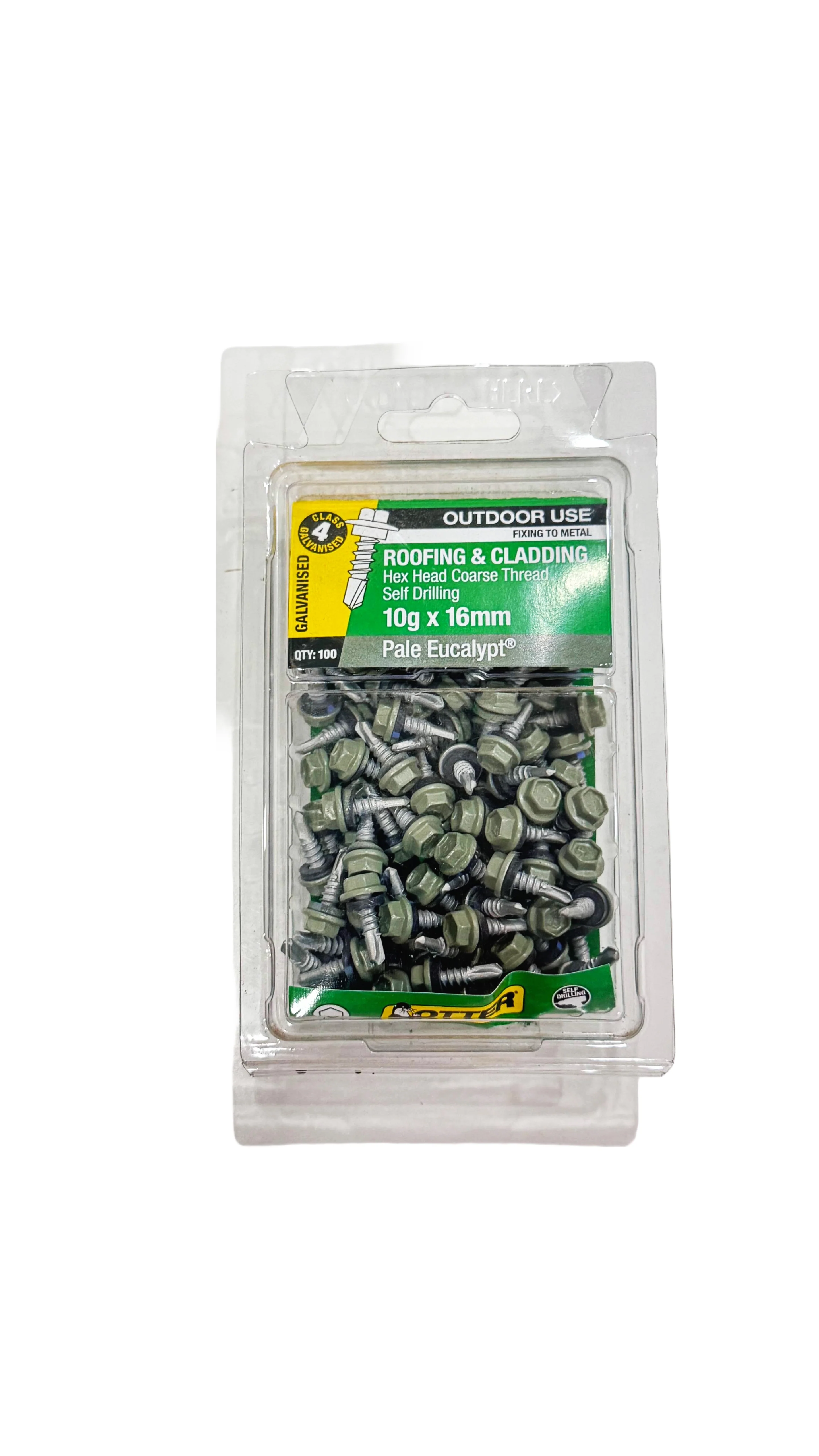 COLORBOND FENCE SCREWS [PACK OF 100]- PALE EUCALYPT