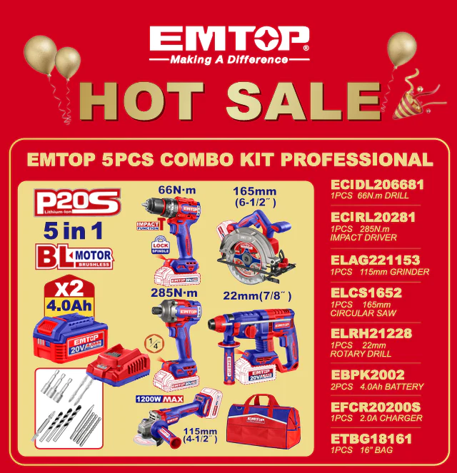 EMTOP 5PC COMBO KIT PROFESSIONAL
