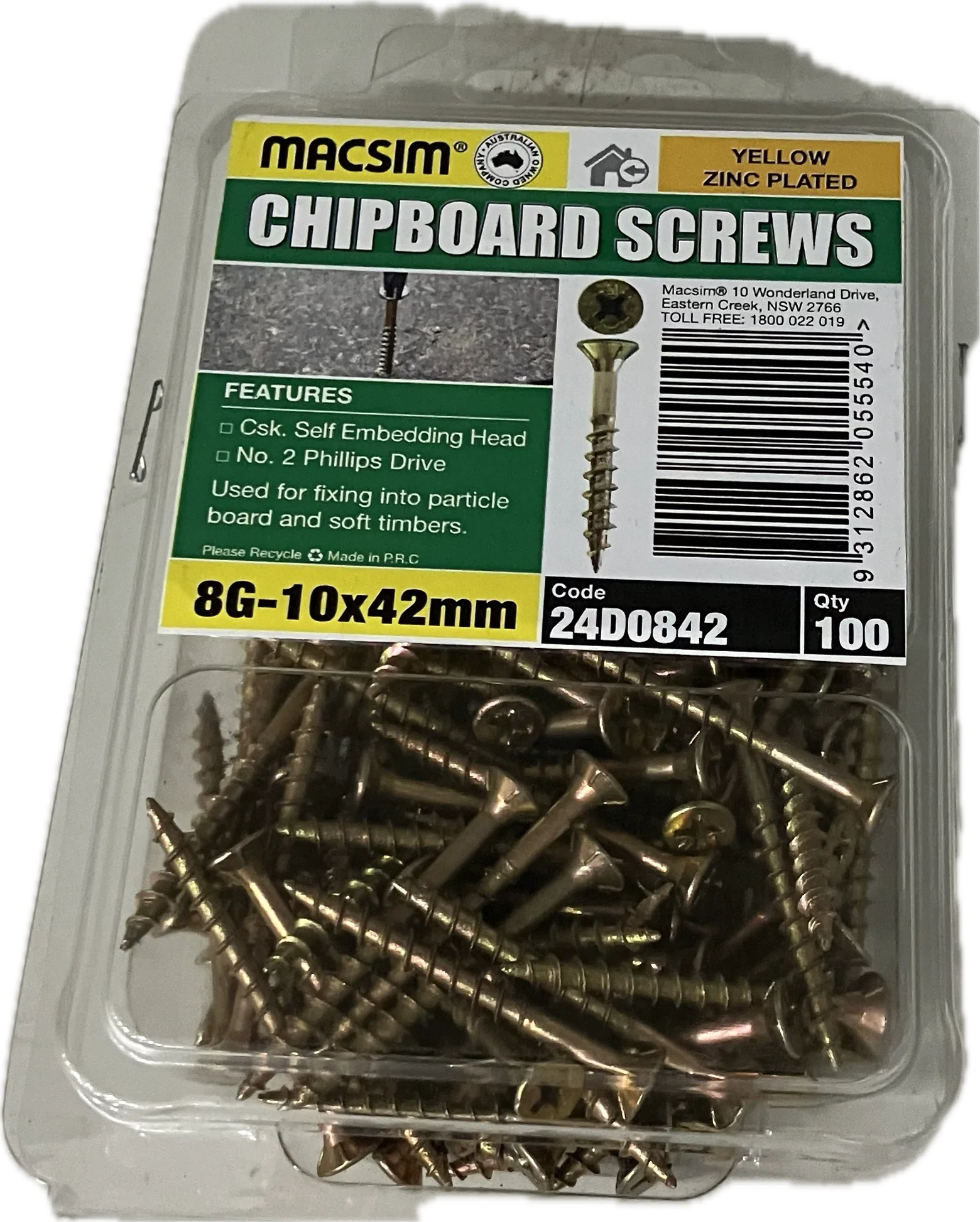 CHIPBOARD SCREWS- 8G (BLISTER PACK OF 100 AND 50) - Image 5
