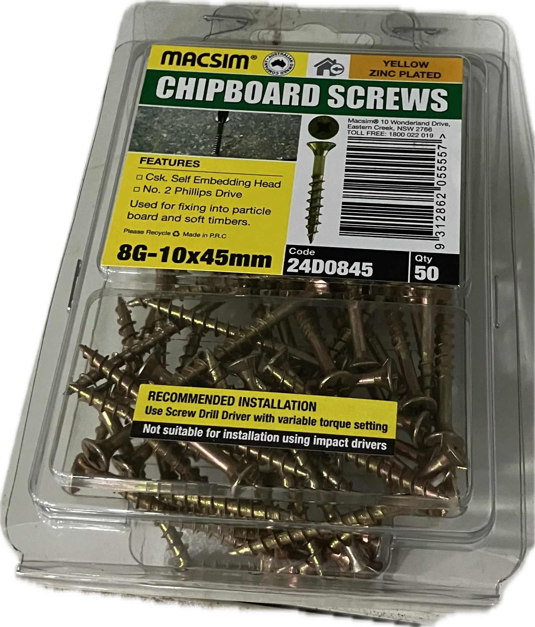CHIPBOARD SCREWS- 8G (BLISTER PACK OF 100 AND 50) - Image 6