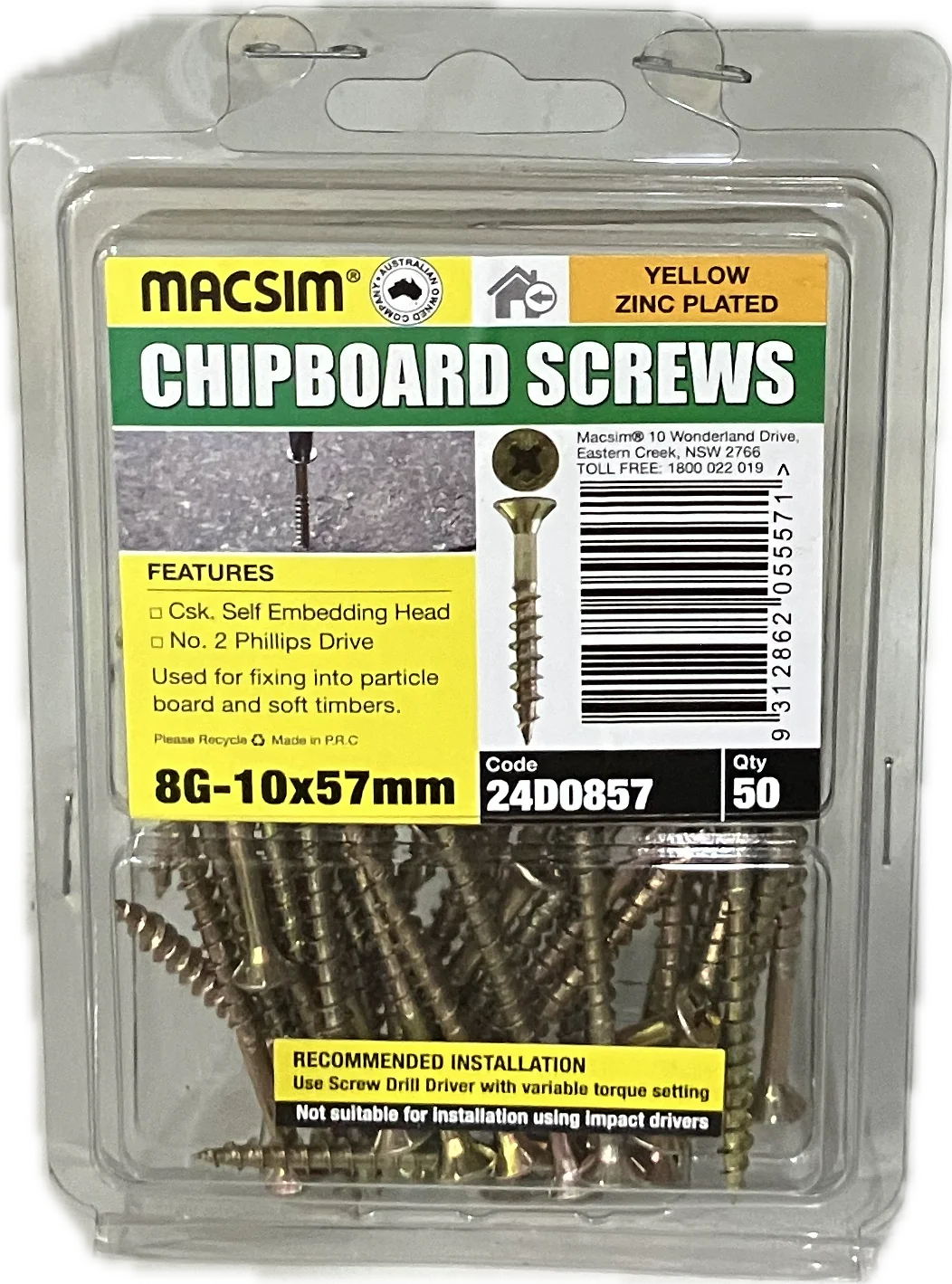 CHIPBOARD SCREWS- 8G (BLISTER PACK OF 100 AND 50) - Image 8