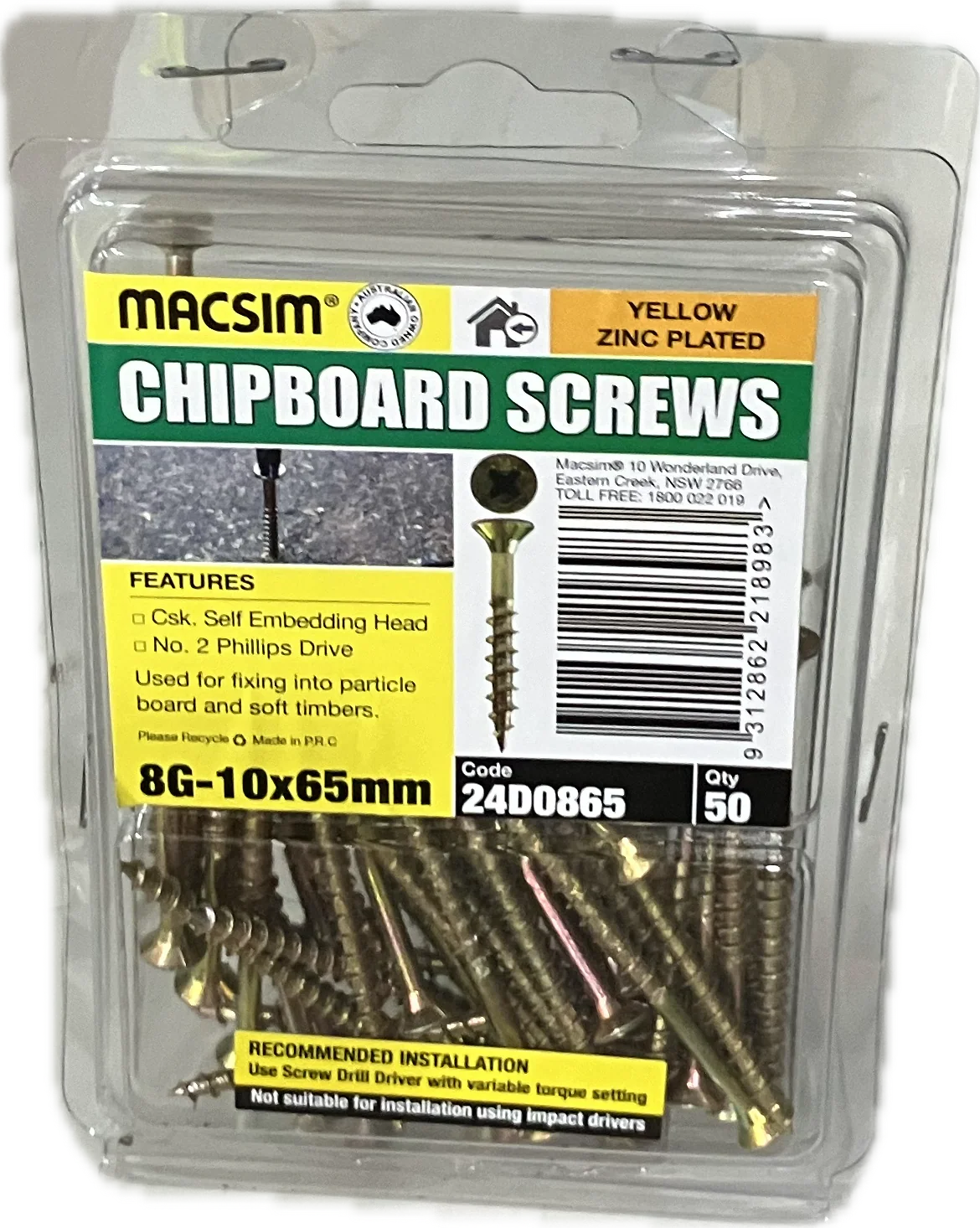 CHIPBOARD SCREWS- 8G (BLISTER PACK OF 100 AND 50) - Image 9