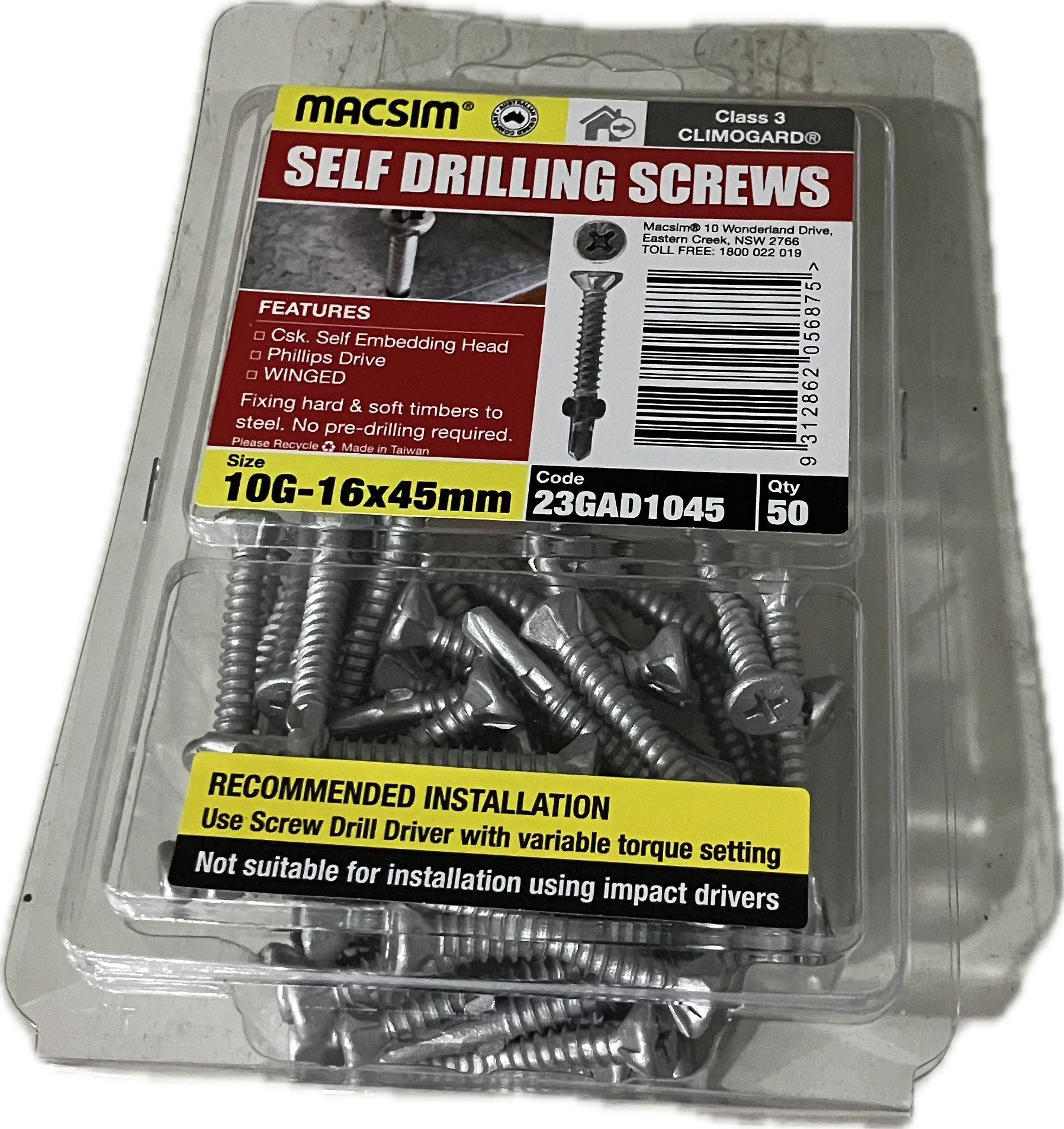 SELF DRILLING SCREWS- 10G (BLISTER PACK OF 50 AND 100) - Image 2