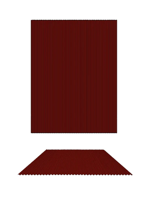 MINI CORRUGATED SHEETS- MANOR RED