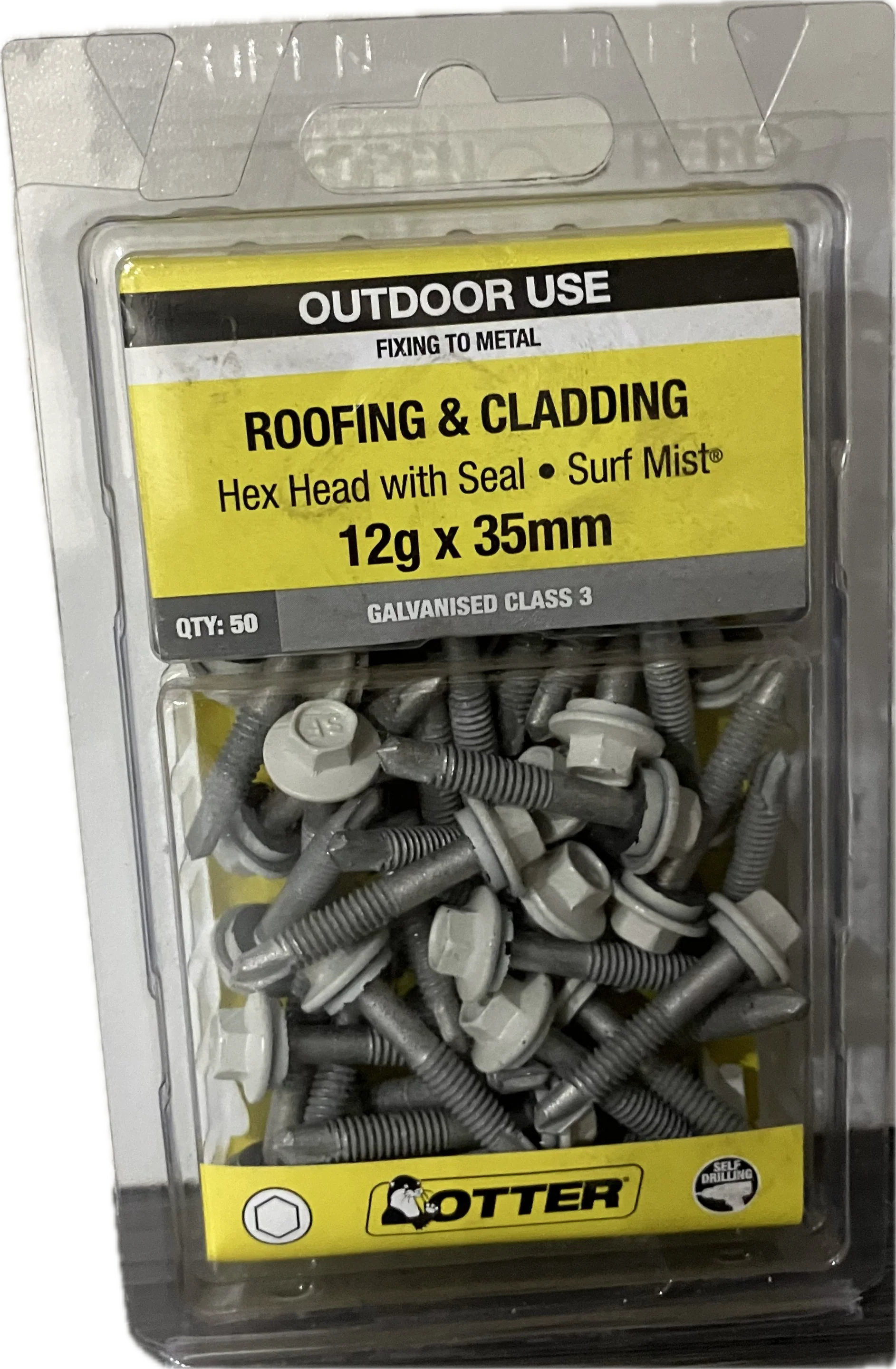 ROOFING & CLADDING SCREWS- 12Gx35MM (BLISTER PACK OF 50) - Image 3