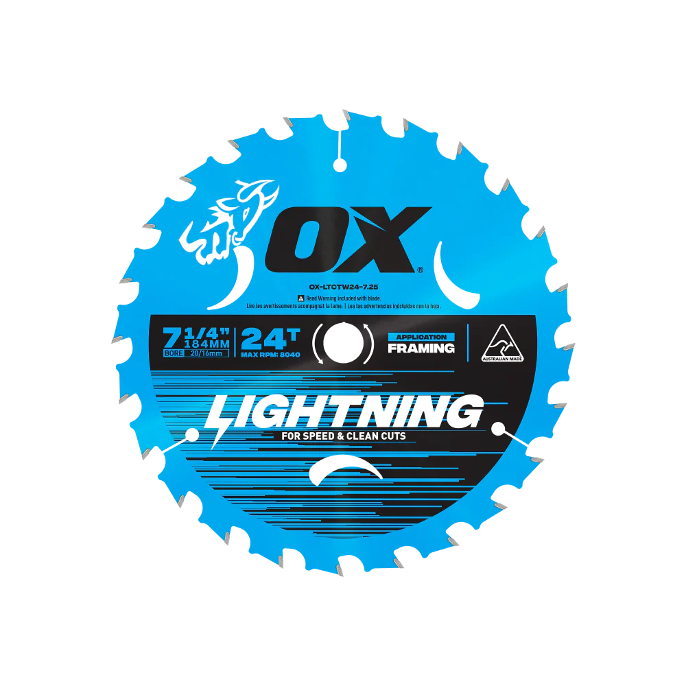 OX PRO LIGHTNING 7-1/4-INCH CIRCULAR SAW BLADE