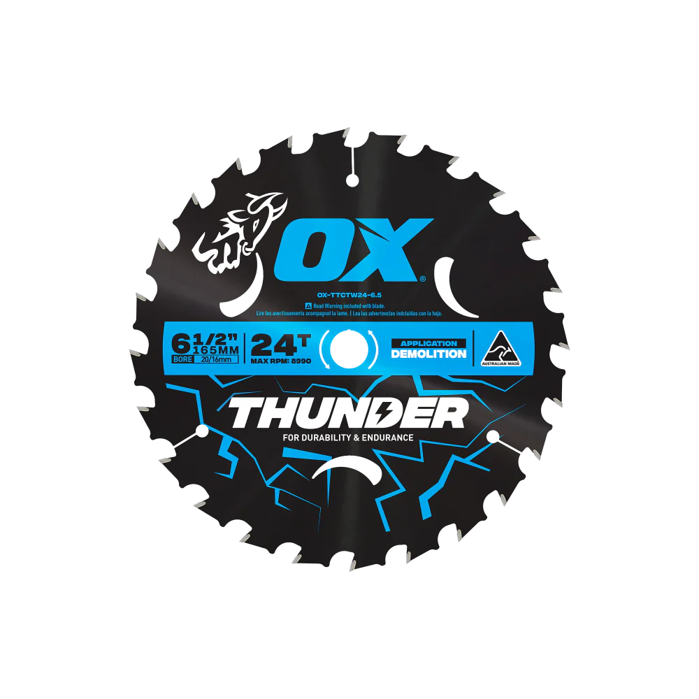 OX PRO THUNDER 6-1/2-INCH CIRCULAR SAW BLADE