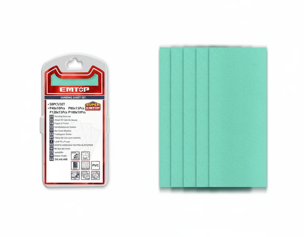 EMTOP 90x231mm Sanding Sheet 40/80/120/180G - 50 pc