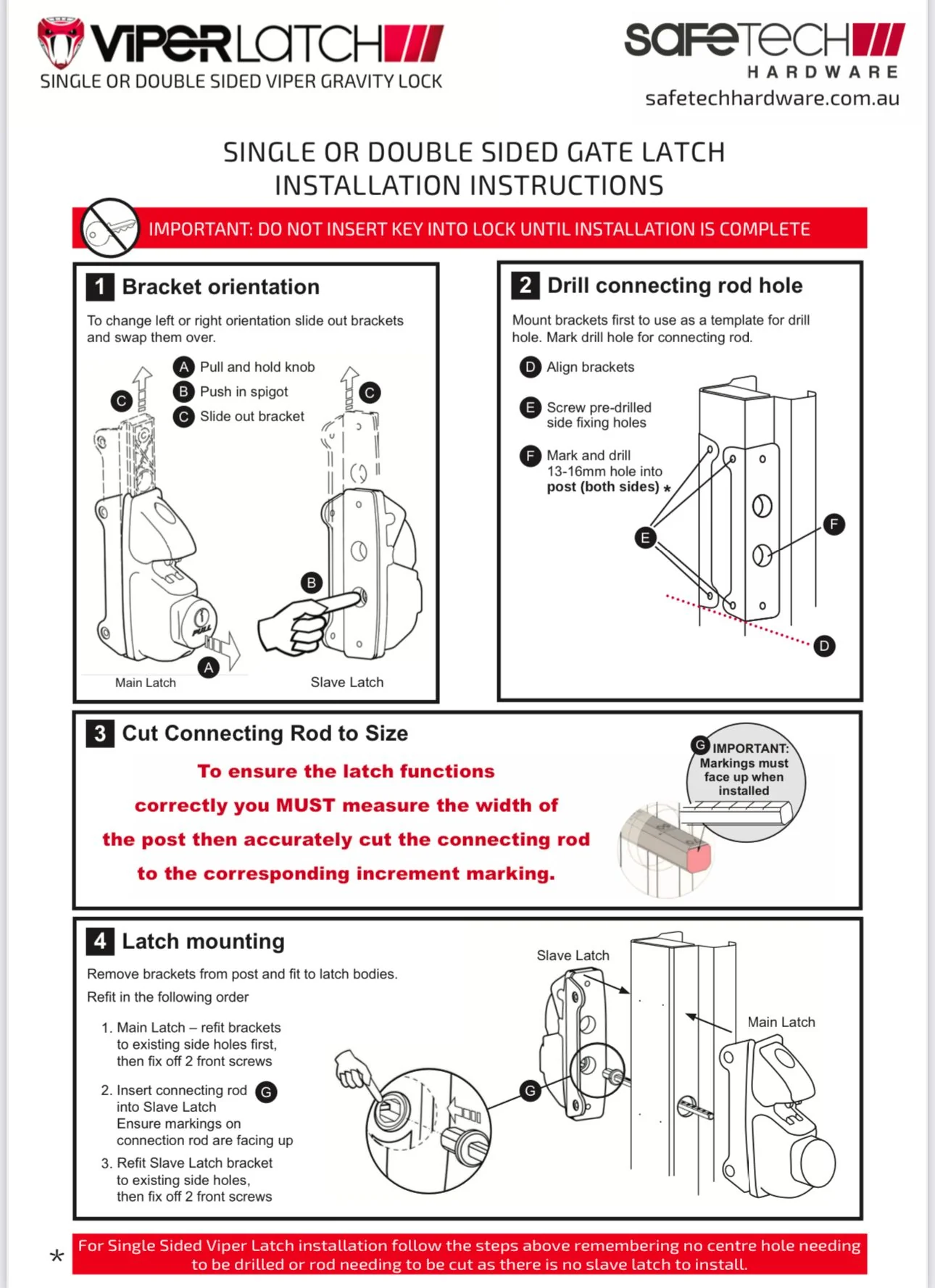 GRAVITY LATCH- SINGLE SIDED - Image 4